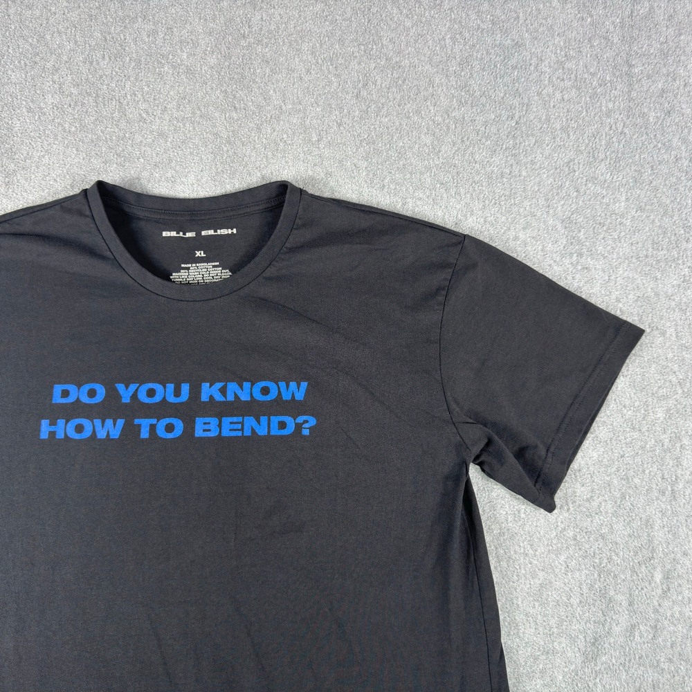 Billie Eilish Do You Know How‎ To Bend T Shirt XL Blue Black Hot Topic Exclusive